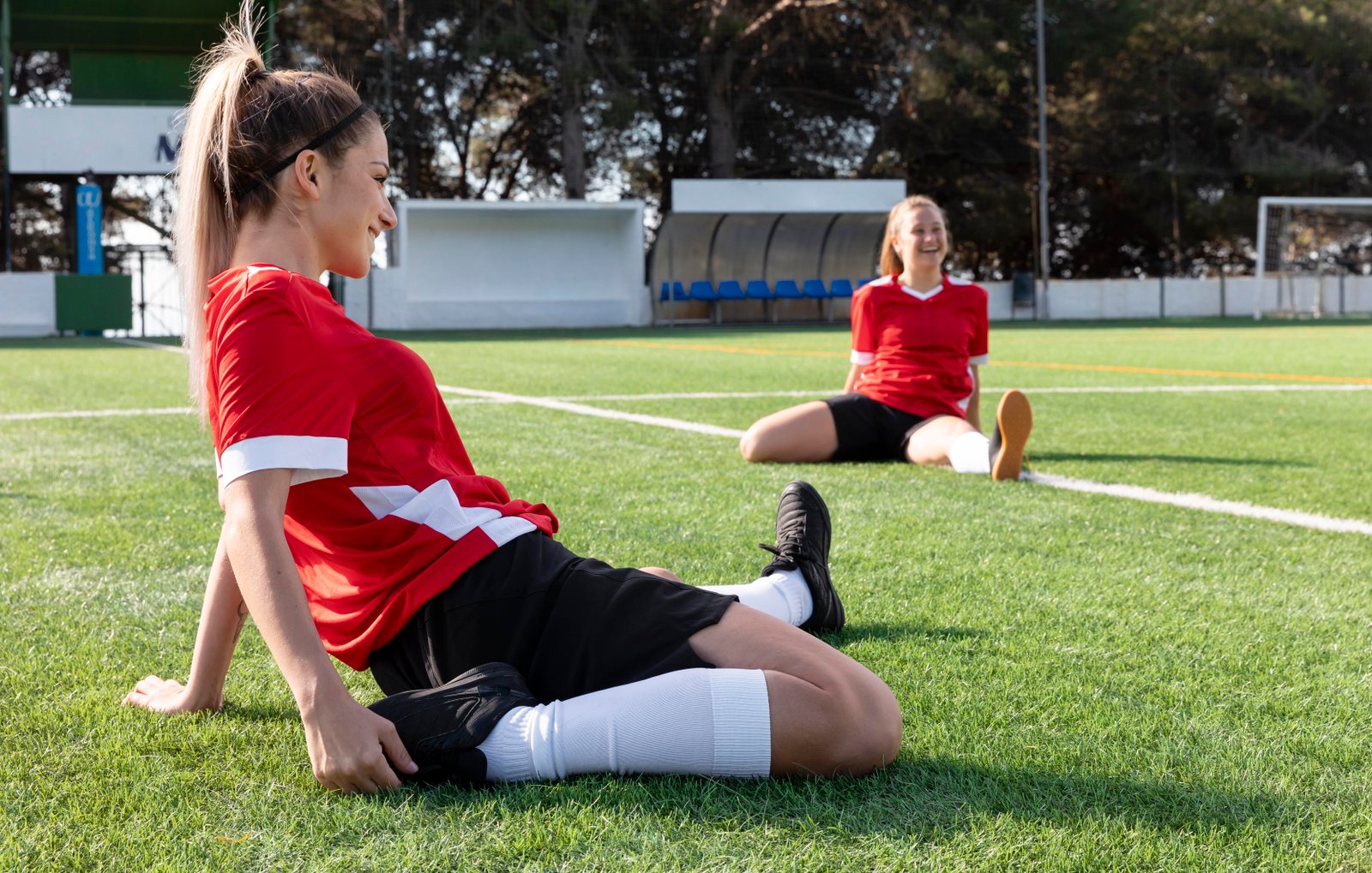 Youth football training session